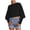 Black, variant on Fartey Cropped Sweaters for Women Fall Long Sleeve Color Block Ribbed Knit Pullover Sweater Trendy Solid Color Crew Neck Sweaters