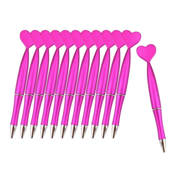 12 bolígrafos con forma de corazón para San Valentín, bonitos bolígrafos creativos para escribir. rosa roja