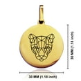 thumbnail image 2 of Stainless Steel Geometric Polygon Puma Animal Round Medallion Pendant Necklace, 2 of 3