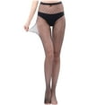 thumbnail image 1 of Penkiiy Bas Résille pour Femmes Pantalons pour Femmes Leggings Aguichant en Maille Transparente Grande Taille Bas Résille Résille Collants Café, 1 of 3