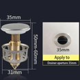 thumbnail image 2 of Universal Bathroom Sink Stopper Pop Up 1.9~2.4”, Bathroom Sink Strainer and Hair Catcher, Sink Plug for Bathroom Sink Drain (Drain Aperture Dia 1.38"), 2 of 9
