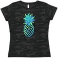 thumbnail image 3 of Inktastic Blue and Green Pineapple Women's T-Shirt, 3 of 5