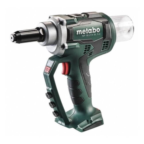 Metabo Cordless Rivet Tool,Bare Tool,Stroke 1"L NP 18 LTX BL 5.0 bare