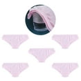 thumbnail image 1 of OULII 5 Pcs Culottes Jetables en Coton Douces Légères sous-Vêtements Roses pour Voyage et Post-Partum, 1 of 8