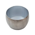 thumbnail image 4 of Pemberley Row Mango Wood and Hammered Metal Pewter Table Drum Shape Hidden Storage 22.5" Fully Assembled, 4 of 10