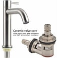 thumbnail image 2 of Single Hole Bathroom Faucet, Modern Stainless Steel Brushed Nickel Faucet, High-Performance Durable Aerator, Single Handle Control for Easy Water Adjustment, Ceramic Valve Core, 2 of 5