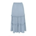 thumbnail image 5 of Women's Fashion Casual High Waisted MIDI Boho Style Pleated Skirt Corduroy Skirts for Women Knee Length Extra Long Twin Bed Skirt Maternity Pencil Skirt Wrap Skirt Skirts for Women Midi Length Linen, 5 of 5