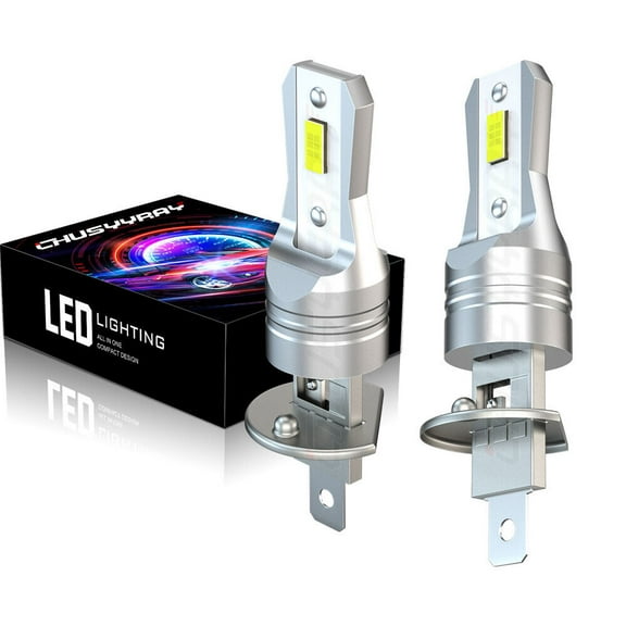 Pair H1 LED Headlights H1 High Beam Bulbs White Plug&Play 6000K For Ford Focus 2012-2018