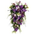thumbnail image 4 of Guirnalda decorativa de lágrima para colgar en la pared, guirnalda floral, adornos artificiales Púrpura, 4 of 9