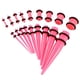 thumbnail image 1 of Kit De Estiramiento De Medidores De Oreja De 18 Piezas Tapones Cónicos 14G-00G Expansores Rosa Sunnimix Kit de estiramiento de medidores de oído, 1 of 5