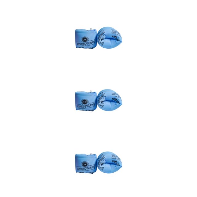 stanreset 2 Pcs Ceintures de Natation Gonflables en PVC Sécurité Brassards Réglables Accessoires de Sport Équipement d'Entraînement Bleu 3Ensemble