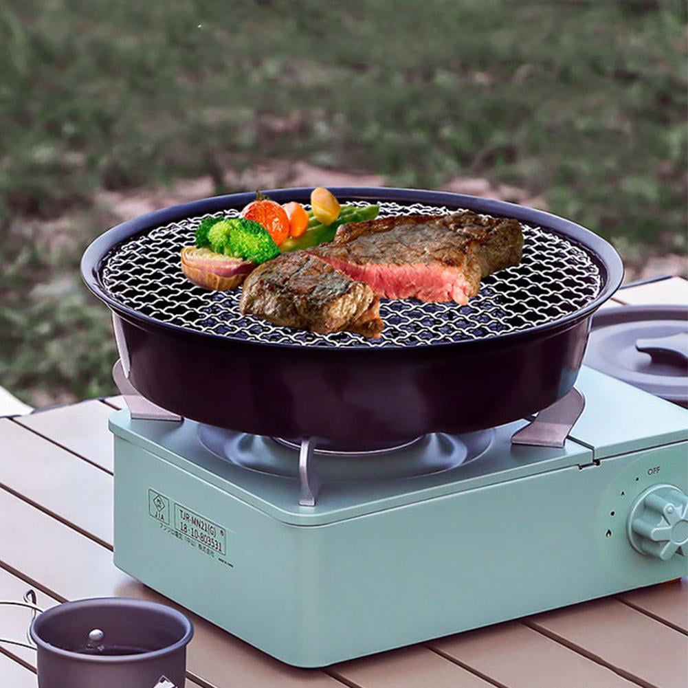 QHUDLV BBQ Grill Pan Non Stick Aluminum BBQ for Outdoor Cooking,Stove top Grill for Outdoor campin Grills,Barbecue Trays and
