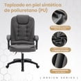 thumbnail image 4 of Silla ejecutiva para Oficina escritorio de PU Piel sintética durable ergonómica 150kg con soporte lumbar reclinable resistente Ergonomic office chair sala de juntas gerencial VERTEX, 4 of 8
