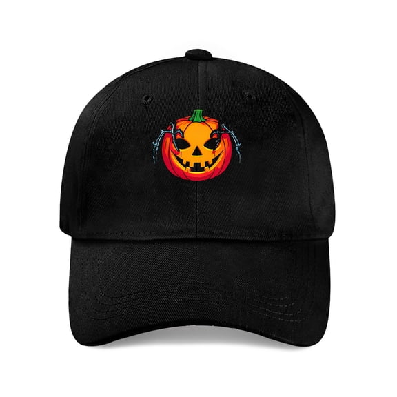 LNFAUEAPRINT Halloween Jack-o'-lantern Baseball Cap, Cotton Twill Dad Hat