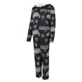 thumbnail image 2 of Women's Concepts Sport Black Las Vegas Raiders Roadway Allover Print Microfleece Full-Zip Union Suit, 2 of 3
