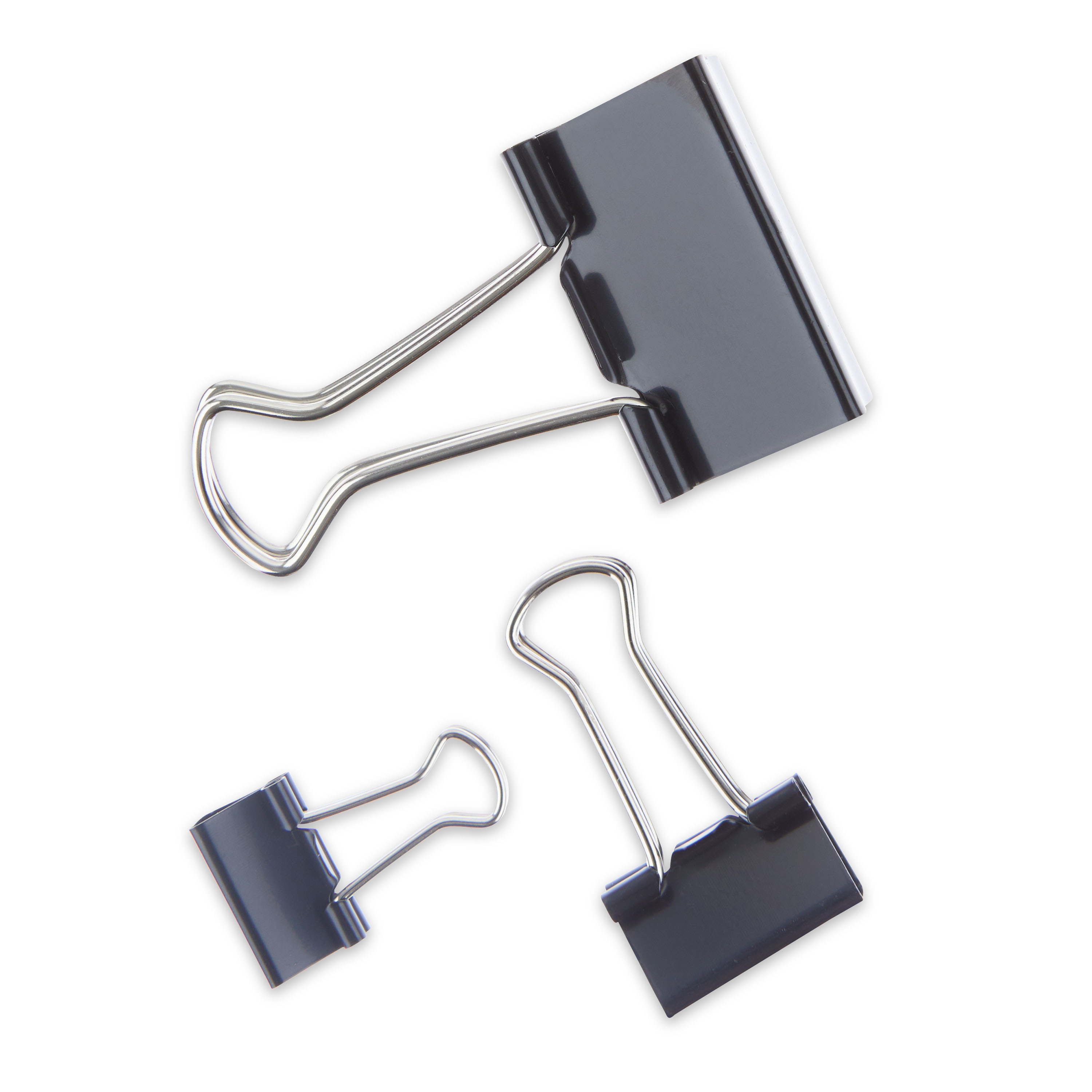 Pen+Gear Black Binder Clips, Assorted Sizes, 200 Count, Office