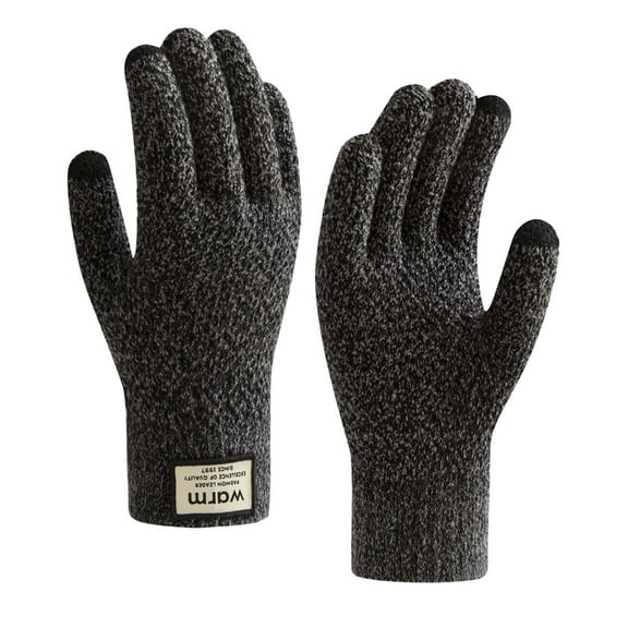 Winter Windproof Gloves for Men and Women with Wool Knitting for Cycling and Cold Weather