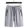 thumbnail image 2 of Men's Plus Size Ice Silk Stretch Shorts, Summer Loose Sports & Recreation Shorts, Breathable Workout Running Quick Dry Shorts, 2 of 9