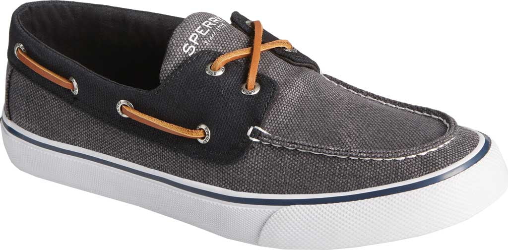 Men's Sperry Top-Sider Bahama II Boat Shoe, Adult, Size: 9, Grey Waxy Canvas