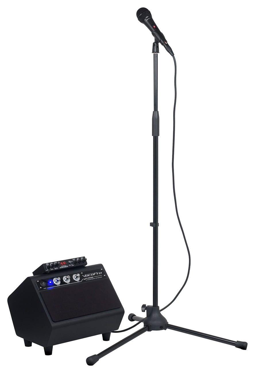 microphone and stand and speaker