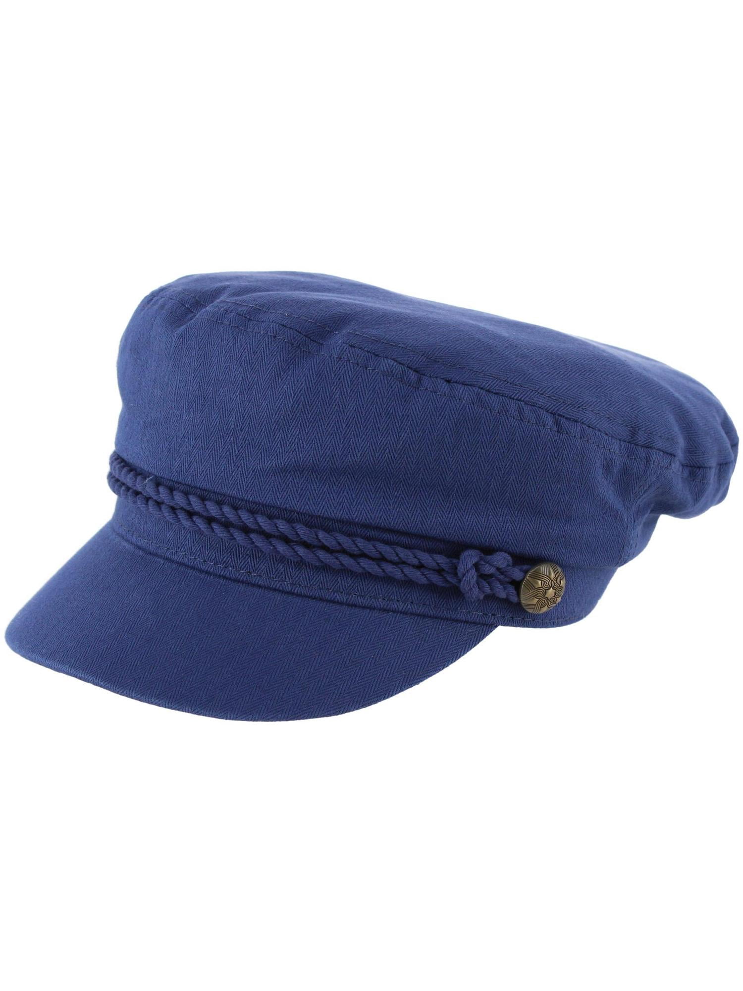 Women\'s Newsboy Cap Fiddler Caps Classic Beret Hat Fisherman Flat Hats Navy Blue Unisex Fiddler Fisherman Cap in Sand/Washed Navy – Brixton main image 4
