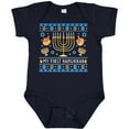 thumbnail image 3 of Inktastic My 1st Hanukkah Sweater Style Design Menorah and Dreidels Boys or Girls Baby Bodysuit, 3 of 5