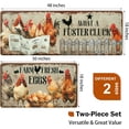 thumbnail image 3 of Farmhouse Kitchen Rugs [2 PCS] Anti-Fatigue Kitchen Mats for Floor Farm Rooster Kitchen Rug Non-Slip Washable Waterproof Cushioned Comfort Standing Mat for Home/Office, 18''''x30''''+18''''x48'''', 3 of 6