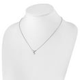thumbnail image 3 of Auriga Fine Jewelry 925 Sterling Silver 5 mm Rhodium-plated Freshwater Cultured Pearl and Brilliant-cut CZ Necklace for Women 18", 3 of 7