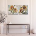 thumbnail image 2 of Toile Murale Peinte à la Main Tournesol Sauvage - Ensemble de 2, 2 of 3