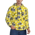 thumbnail image 2 of Naloa Honeybee Men's Casual Hooded Collar Drawstring Hoodies Pullover Sweatshirts Casual Long Sleeve Shirts-4X-Large, 2 of 7