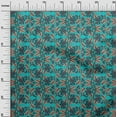 thumbnail image 2 of oneOone Viscose Jersey Fabric Leaves & Floral Block Print Sewing Fabric BTY 60 Inch Wide, 2 of 5