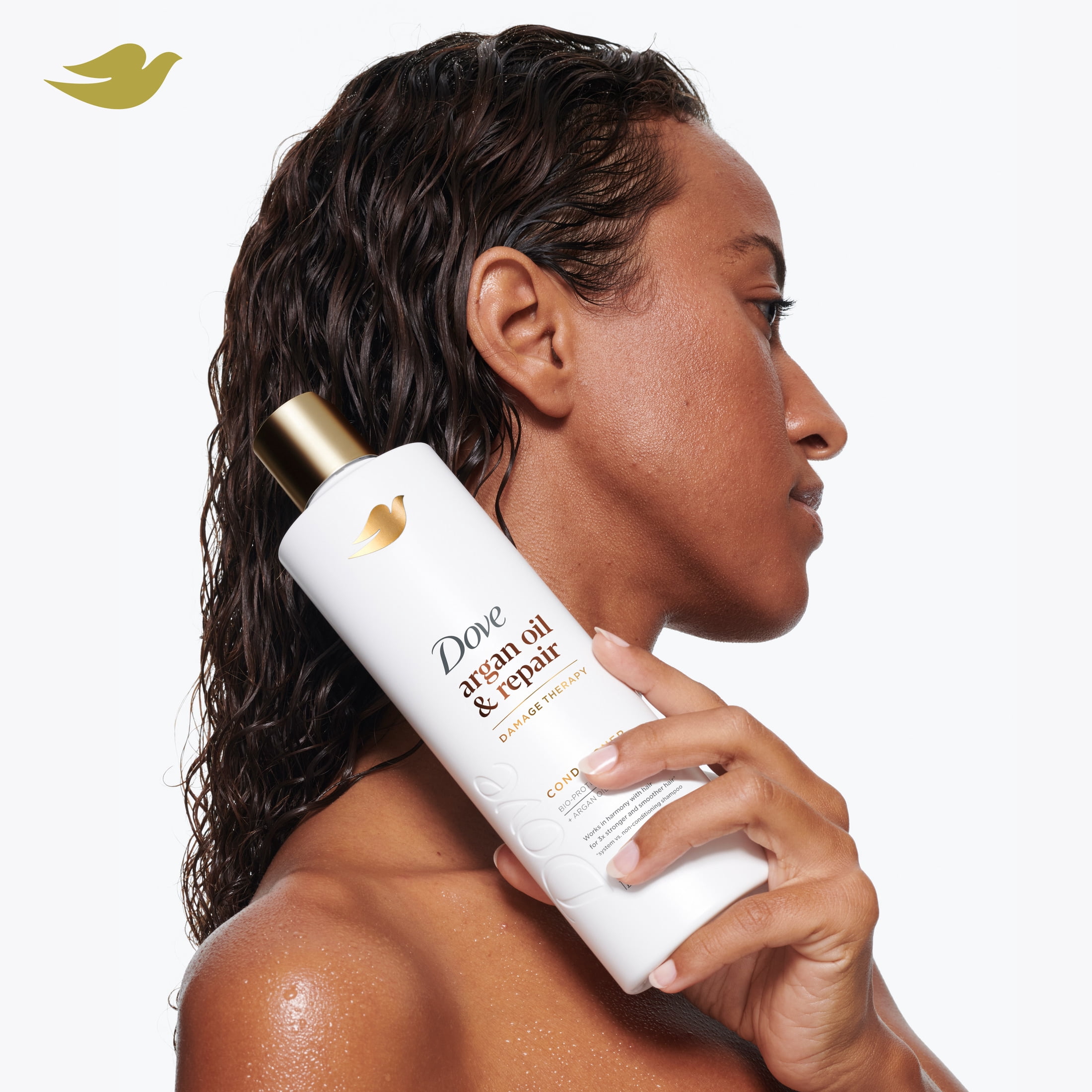 (2 pack) Dove Conditioner for Fine Hair Argan Oil & Repair with Bio-Protein Care Technology and Argan Oil Blend, 12 Fl Oz