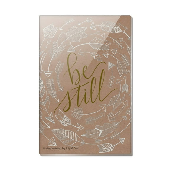 Be Still Arrows Rectangle Acrylic Fridge Refrigerator Magnet