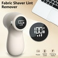 thumbnail image 6 of Fabric Shaver Lint Remover, Rechargeable Sweater Defuzzer with 5 Leaf Stainless Steel Blades, Lint Shaver with LED Display for Removing Clothes Fuzz, Yellow, 6 of 8