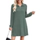 thumbnail image 1 of Soft Cotton V Neck Knitted Sweater Dress For Women Elegant Fall Winter Office Casual Wear Sweater Dress with Zippers milky XL, 1 of 4