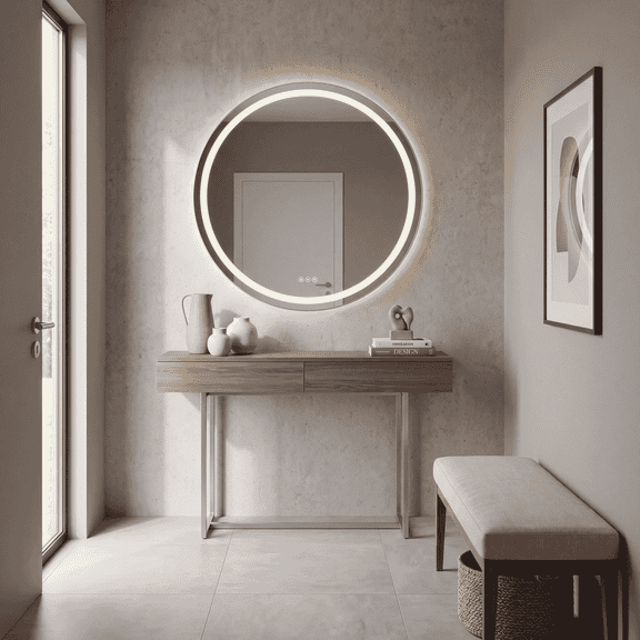 Oneida LED Round Frontlit Mirror
