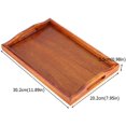 thumbnail image 4 of Serving Tray - Large Wood Serving tea Water Drinks Tray Wooden Breakfast Tea Serving Tray With Handle, 4 of 7