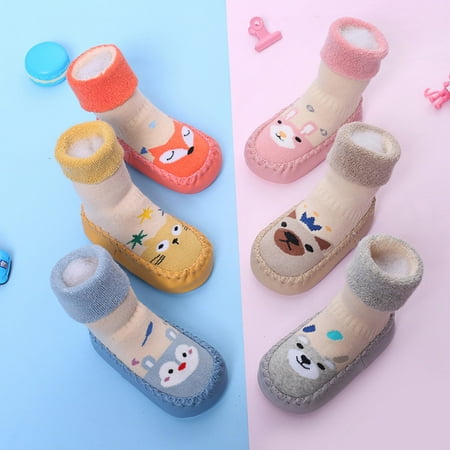 

TOWED22 Toddler Boy Sneaker Boys Girls Baby Socks Shoes Toddler Shoes Floor Socks Shoes Bear Outwear Rabbit A