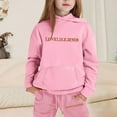 thumbnail image 3 of Wdgfv Stylish Girls Winter Outfits Set Casual Printed Hooded Sweatshirt Ensemble For Ages 1 To 9 Easy Care Soft Comfortable Playwear Pink 4-5 Years, 3 of 4