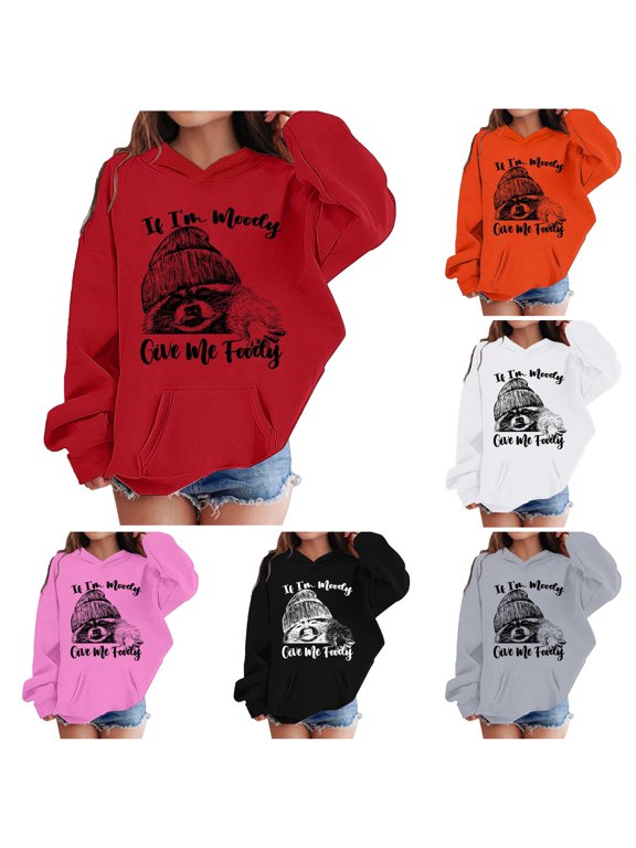 Girls Graphic Hoodie Moody Food Slogan Print Long Sleeve Everyday Statement Style Fall Winter Pullover Tops