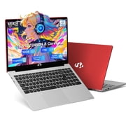 15.6" FHD-IPS-Business Laptop, 32GB RAM 1TB SSD, 8 Cores Intel Core i5-12450H(Beat i7-11800H, Up to 4.4 GHz) Computer with 100W Type-C Fingerprint Backlit Keyboard WiFi-6 Numpad Win 11 Red