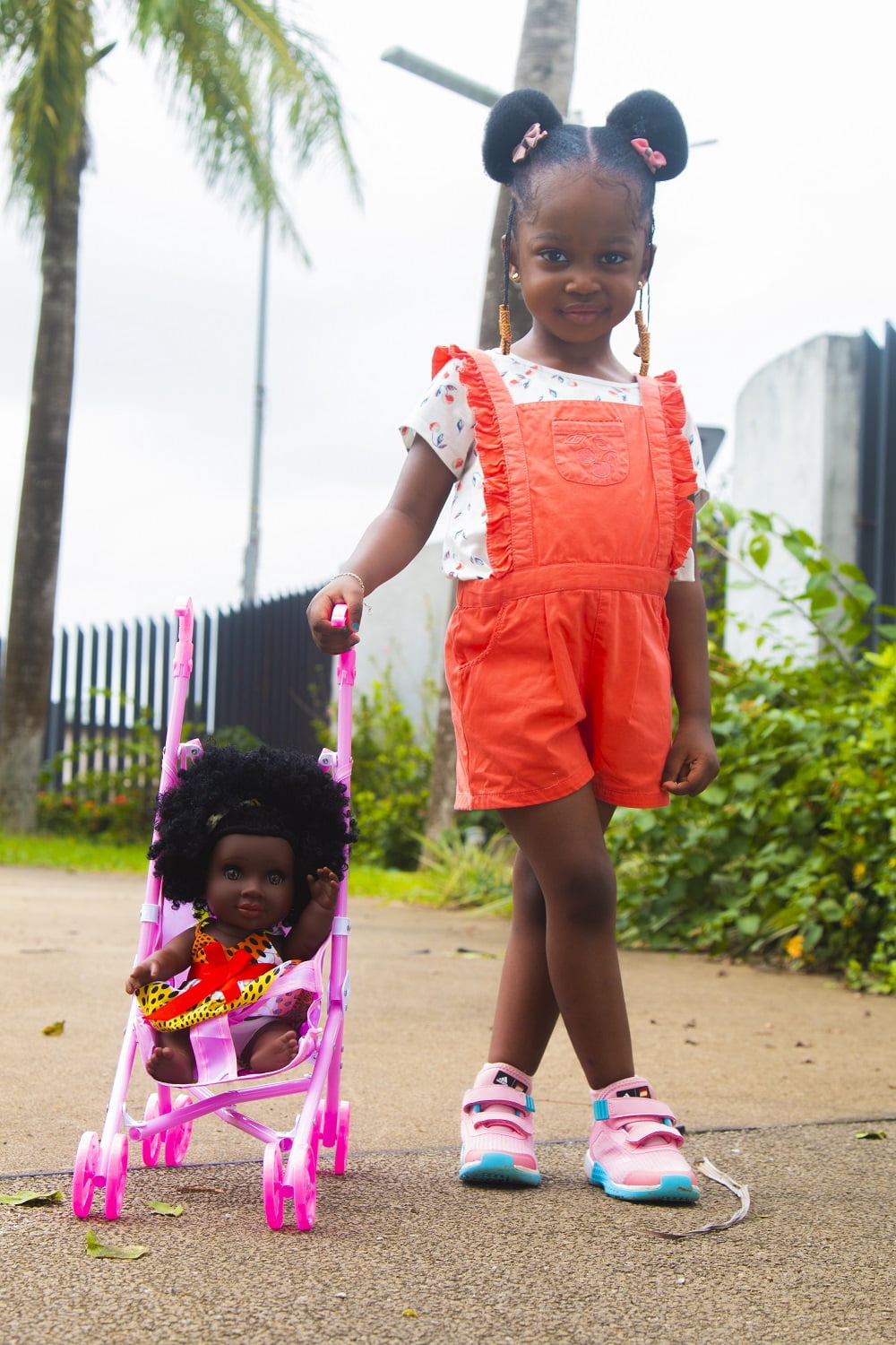 African American Barbie Doll with Realistic Natural Hair and 6 Accessories for Age 3+ by NaimaDolls