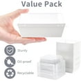 thumbnail image 3 of 100 Pack Paper Charcuterie Boxes with  Lids, 4 Inches White Cookie Boxes Dessert Boxes Disposable Oil-Proof Food Containers for Sandwich, Cake Slice, Cupcake, Chocolate Covered Strawberry Dog Toys, 3 of 6