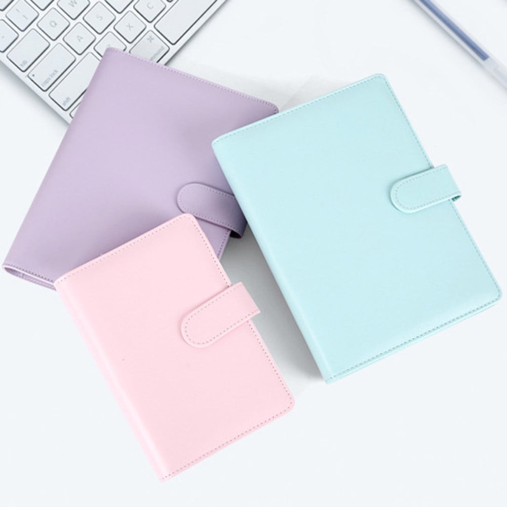 Opolski Button Snap On Notebook Journal Agenda Planner Book Diary Faux Leather Cover