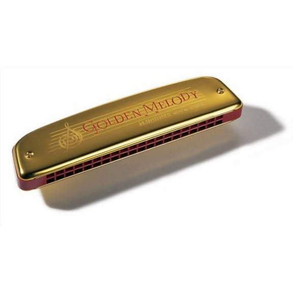Hohner Golden Melody Tremolo Harmonica, Made in Germany - Key of C, Gold