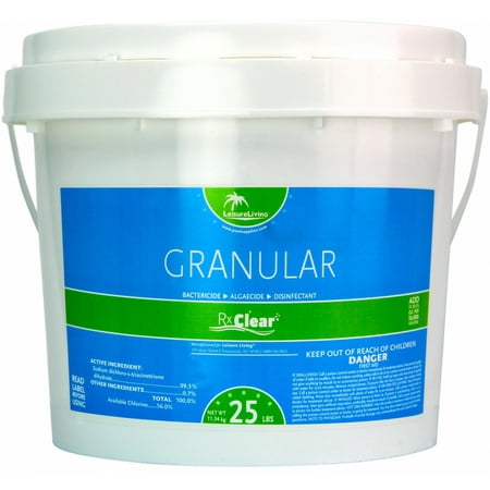 Rx Clear 99.3% Sodium Di-Chlor Granular Swimming Pool Chlorine (Various