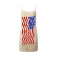 thumbnail image 2 of Women Sexy Cami Dress Sleeveless American Flag Graphic Shirt Dresses Summer Casual Dress 2022 A-line Long Tunic Tops, 2 of 3