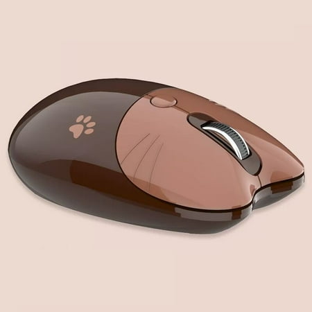 Homeex M3 Girl Lovely Bluetooth Wireless Mouse Coffee 2.4G Bluetooth dual template