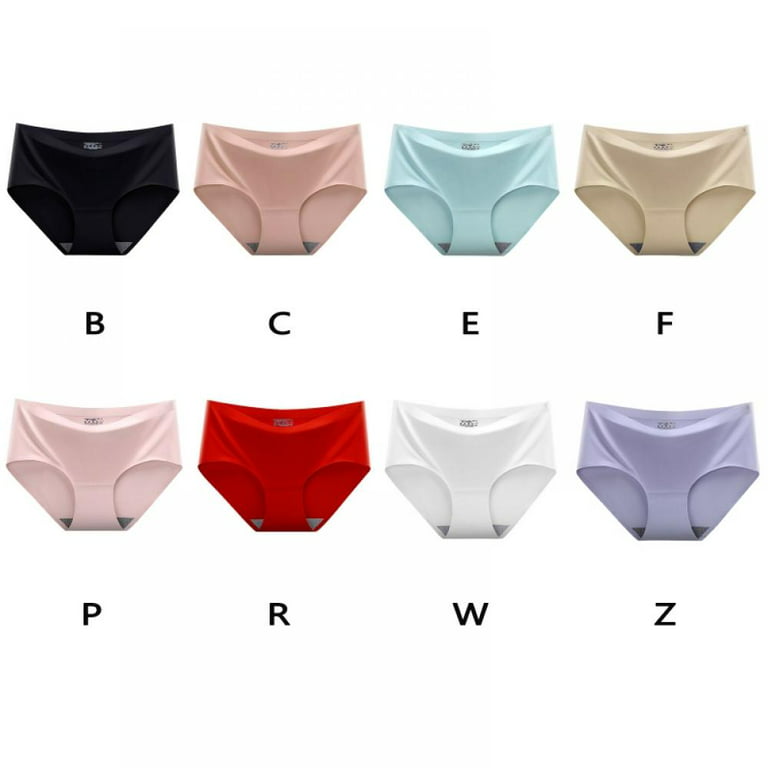  Mink Womens Seamless Underwear Hipster No Show Panties Ice  Silk Briefs Soft Stretch Bikini Underwears 6 Pack