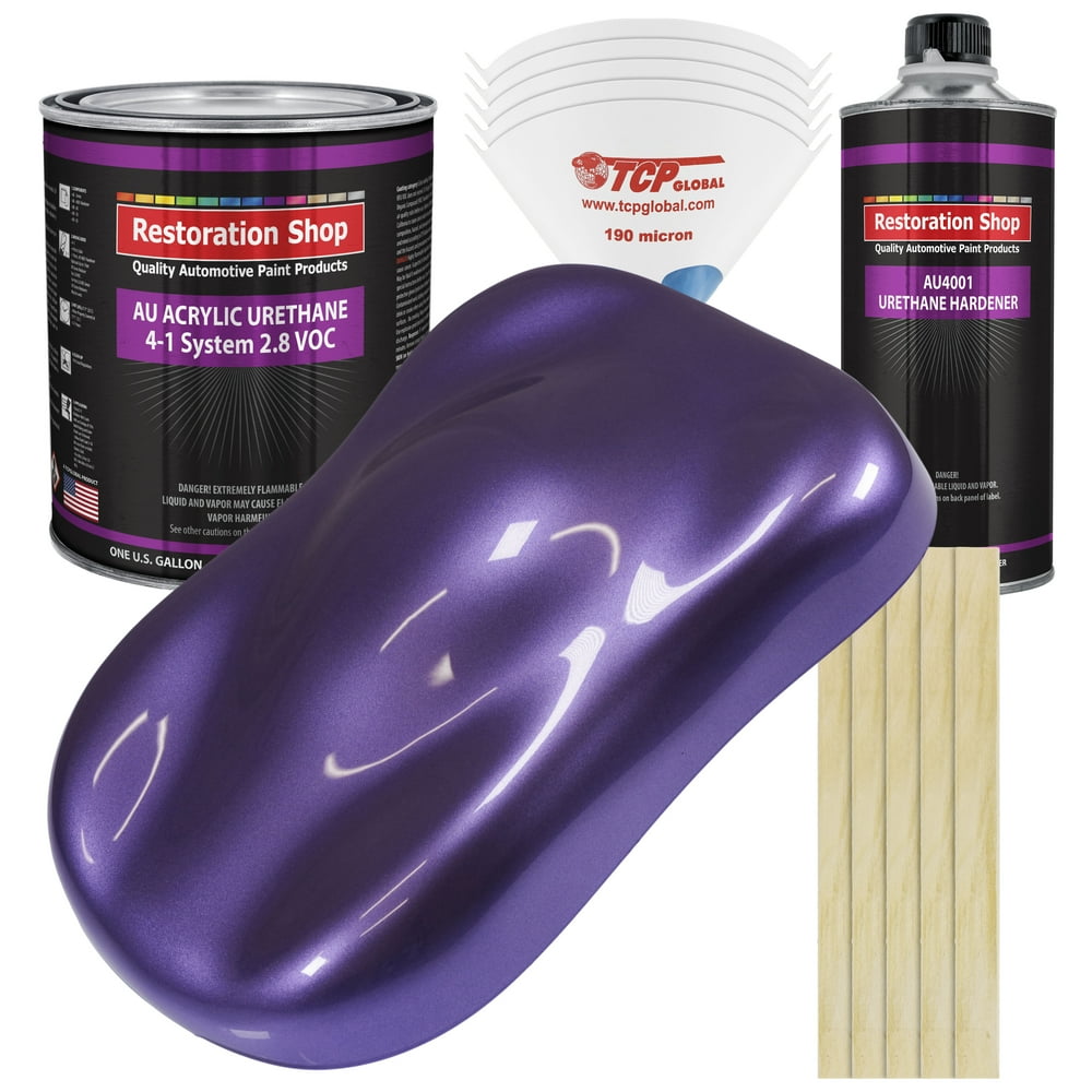 Restoration Shop Plum Crazy Metallic Acrylic Urethane Auto Paint Complete Gallon Paint Kit